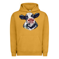 Pigment Peanut Butter holstein calf face Urban Hoodie - LillyAllenDesigns
