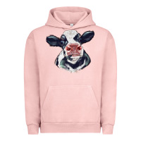 Pigment Salmon holstein calf face Urban Hoodie - LillyAllenDesigns