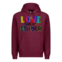 Burgundy love has no gender Premium Hoodie - AdoDesignShop