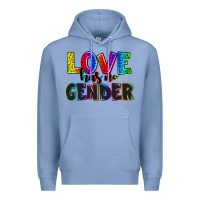 Colony Blue love has no gender Premium Hoodie - AdoDesignShop