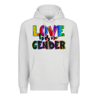 Dove Grey love has no gender Premium Hoodie - AdoDesignShop