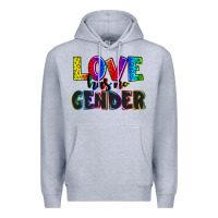 Heather Grey love has no gender Premium Hoodie - AdoDesignShop