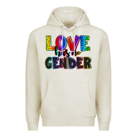 Oatmeal Heather love has no gender Premium Hoodie - AdoDesignShop