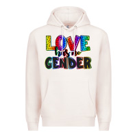 Pale Pink love has no gender Premium Hoodie - AdoDesignShop