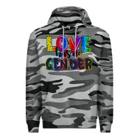 Slate Camo love has no gender Premium Hoodie - AdoDesignShop