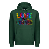 Sports Green love has no gender Premium Hoodie - AdoDesignShop