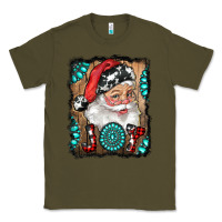 Army Green Santa Claus Joy Classic Tee - RanaPortraitStore