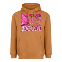 Meerkat I Wear Pink For My Mom with Butterfly Heavyweight Hoodie - texasbilliewilder