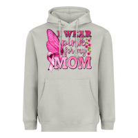 Moon Dust I Wear Pink For My Mom with Butterfly Heavyweight Hoodie - texasbilliewilder