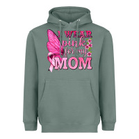 Sage I Wear Pink For My Mom with Butterfly Heavyweight Hoodie - texasbilliewilder