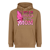 Toasted Coconut I Wear Pink For My Mom with Butterfly Heavyweight Hoodie - texasbilliewilder