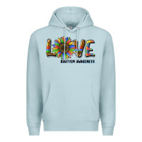 Blue Mist love sunflower autism awareness Premium Hoodie - BarkalooDesign