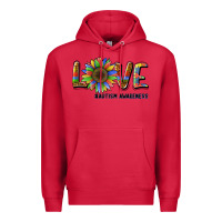 Cardinal love sunflower autism awareness Premium Hoodie - BarkalooDesign