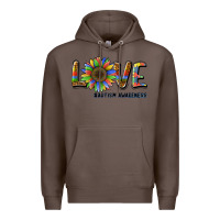 Coffee love sunflower autism awareness Premium Hoodie - BarkalooDesign