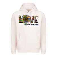 Pale Pink love sunflower autism awareness Premium Hoodie - BarkalooDesign