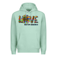 Seafoam love sunflower autism awareness Premium Hoodie - BarkalooDesign