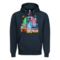 Navy easter farm truck Zipper Hoodie - Zillion Design Studio