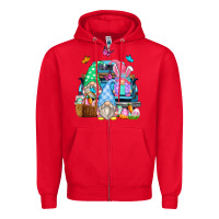 Red easter farm truck Zipper Hoodie - Zillion Design Studio