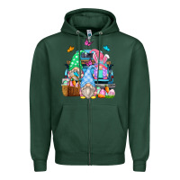 Sports Green easter farm truck Zipper Hoodie - Zillion Design Studio