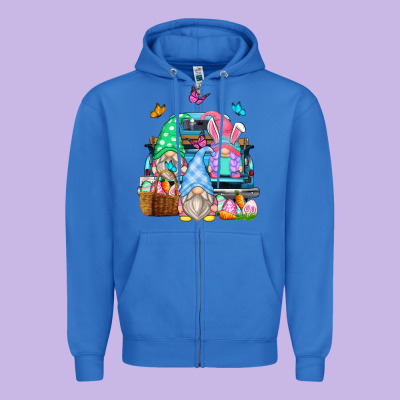 Easter Farm Truck Zipper Hoodie Designed By Zillion Design Studio