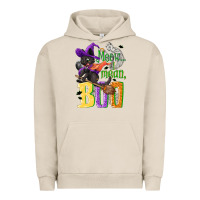 Pigment French Oak Meow i mean, boo Halloween Urban Hoodie - NancyCooperArtShop