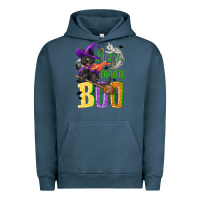 Pigment Midnight Navy Meow i mean, boo Halloween Urban Hoodie - NancyCooperArtShop