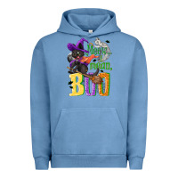 Pigment Pebble Blue Meow i mean, boo Halloween Urban Hoodie - NancyCooperArtShop