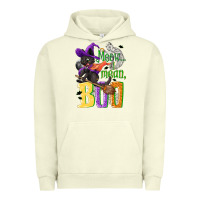 Pigment Pistachio Meow i mean, boo Halloween Urban Hoodie - NancyCooperArtShop