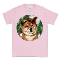Bubblegum Pink Shiba Inu Christmas Classic Tee - RanaPortraitStore