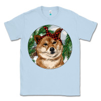 Dusty Blue Shiba Inu Christmas Classic Tee - RanaPortraitStore