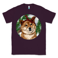Plum Shiba Inu Christmas Classic Tee - RanaPortraitStore