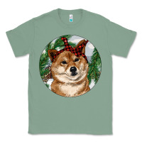 Sage Shiba Inu Christmas Classic Tee - RanaPortraitStore