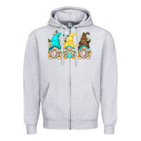 Heather Grey daisy gnomes Zipper Hoodie - Zillion Design Studio