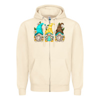 Sandshell daisy gnomes Zipper Hoodie - Zillion Design Studio