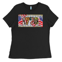 Black 1776 4th of july license plate Ladies Tee - BarkalooDesign