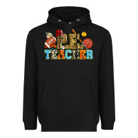 Black p.e. teacher Heavyweight Hoodie - Zillion Design Studio