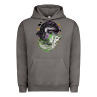 Pigment Tornado Magical cats ghost with moon Halloween Urban Hoodie - NancyCooperArtShop