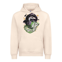 Sandshell Magical cats ghost with moon Halloween Urban Hoodie - NancyCooperArtShop