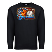 Black western american flag baseball Premium Sweatshirt - HRA Design Shop