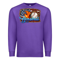 Purple western american flag baseball Premium Sweatshirt - HRA Design Shop