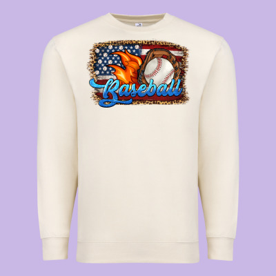 Western American Flag Baseball Premium Sweatshirt Designed By Hra Design Shop