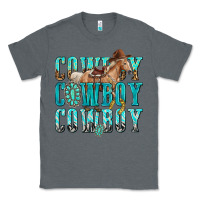 Charcoal Heather cowboy cowboy cowboy Classic Tee - texasbilliewilder