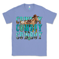 Colony Blue cowboy cowboy cowboy Classic Tee - texasbilliewilder