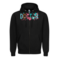 Black doctor Zipper Hoodie - texasbilliewilder