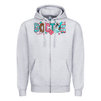 Heather Grey doctor Zipper Hoodie - texasbilliewilder