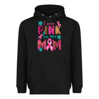 Black I Wear Pink For My Mom with Butterfly Heavyweight Hoodie - texasbilliewilder