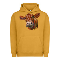 Pigment Peanut Butter red angus face Urban Hoodie - LillyAllenDesigns