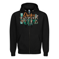Black doctor wife Zipper Hoodie - texasbilliewilder