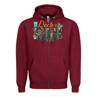 Burgundy doctor wife Zipper Hoodie - texasbilliewilder