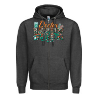 Charcoal Heather doctor wife Zipper Hoodie - texasbilliewilder